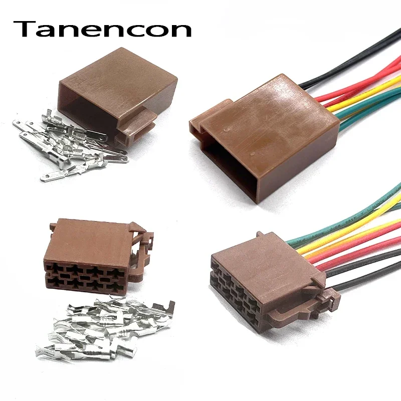 1 Set 8/16 Pin Car Radio Multimedia CD Player Plug Auto Audio Sound Harness Connector 338696-1 929092-1 For VW