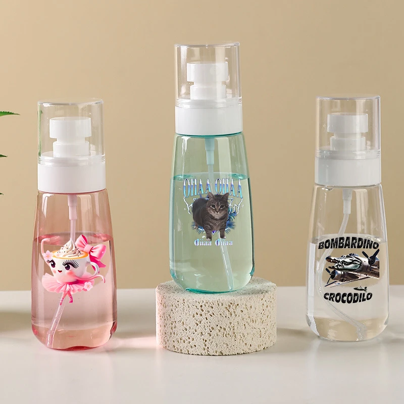 

60ml Italian Brainrot Spray Bottle Tung Tung Tung Wooden Stick Man Transparent Spray Bottle Portable Vial Friend's Birthday Gift