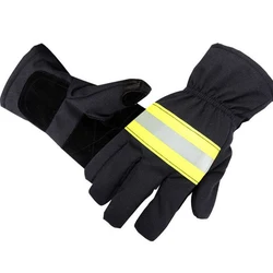 Hand Schutz Feuer Handschuhe Feuerwehr Polizei Tragen-Widerstand Nicht-Slip Verdicken Flammschutzmittel Arbeits Sicherheit Handschuhe