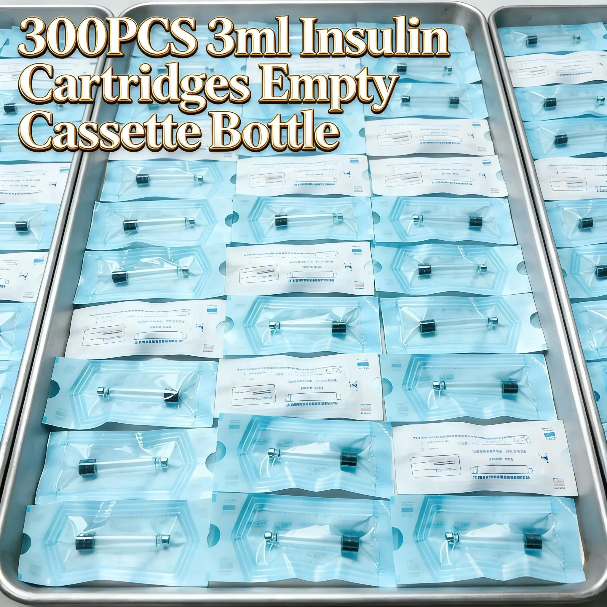 

300pcs 3ml Insulin Cartridges Cassette Bottle for Insulin Injection Pen Individual Packaging Medical Aesthetics
