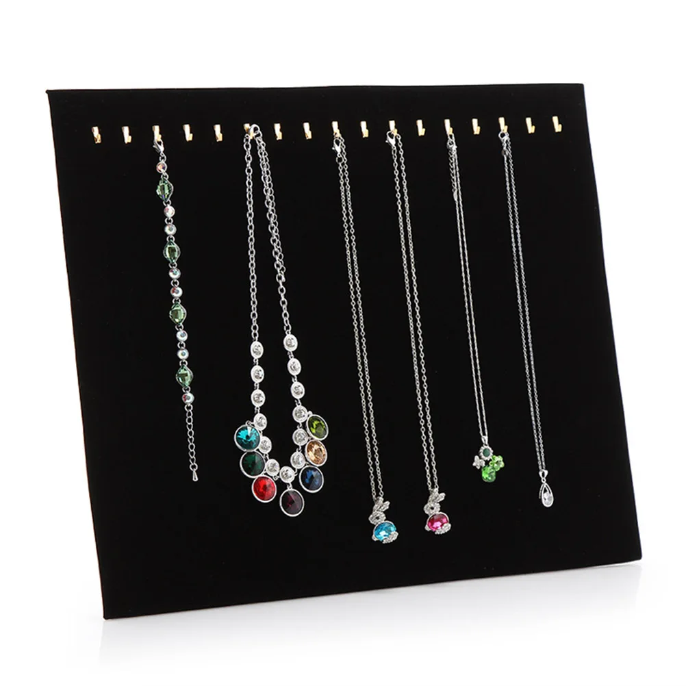 

Necklace Display Board Stand European Style Jewelry Tray Women Organizer Hooks Bracelets Necklaces Storage Craft Fair Tool
