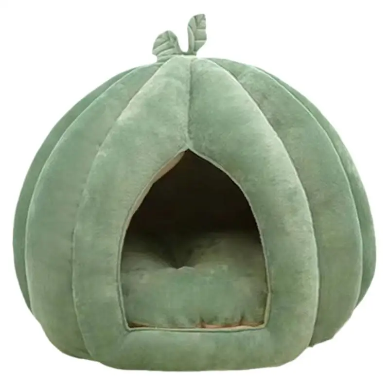 Pet House Pumpkin Cat Nest Winter Warm Cat House Enclosed Cat Bed Cat Cave Pets Tent Cozy Cave Nest Small Dog House