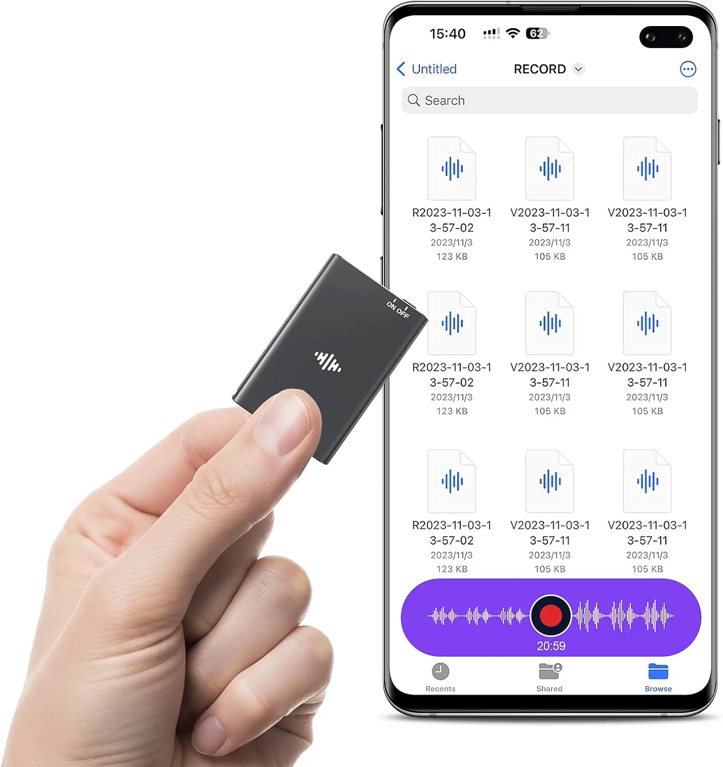 

Магнитный диктофон на 136 ГБ с ИИ-шумоподавлением, 4800 часами записи и USB-C для лекций и совещаний