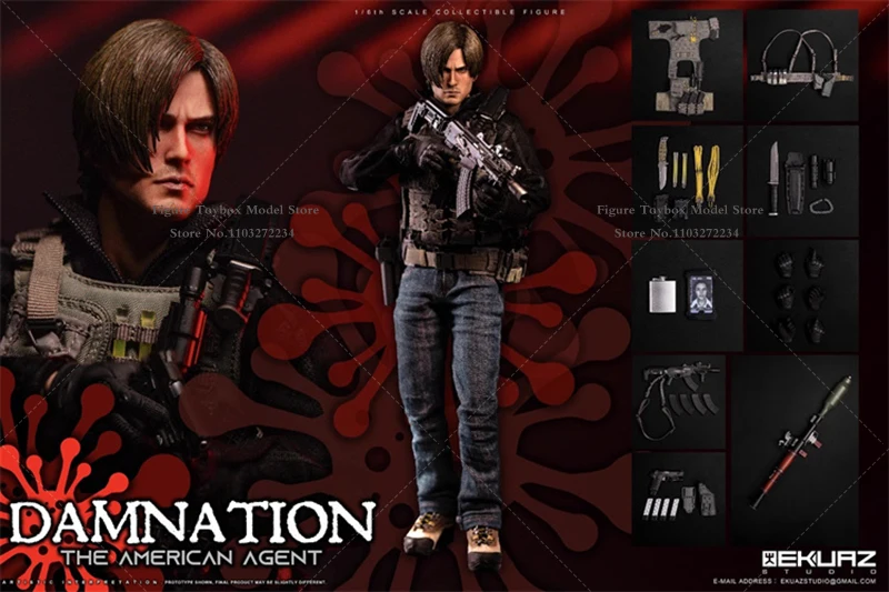 EKUAZ STUDIO EKS09 1/6 Damantion Style The American Agent Leon Movable Action Figure 12