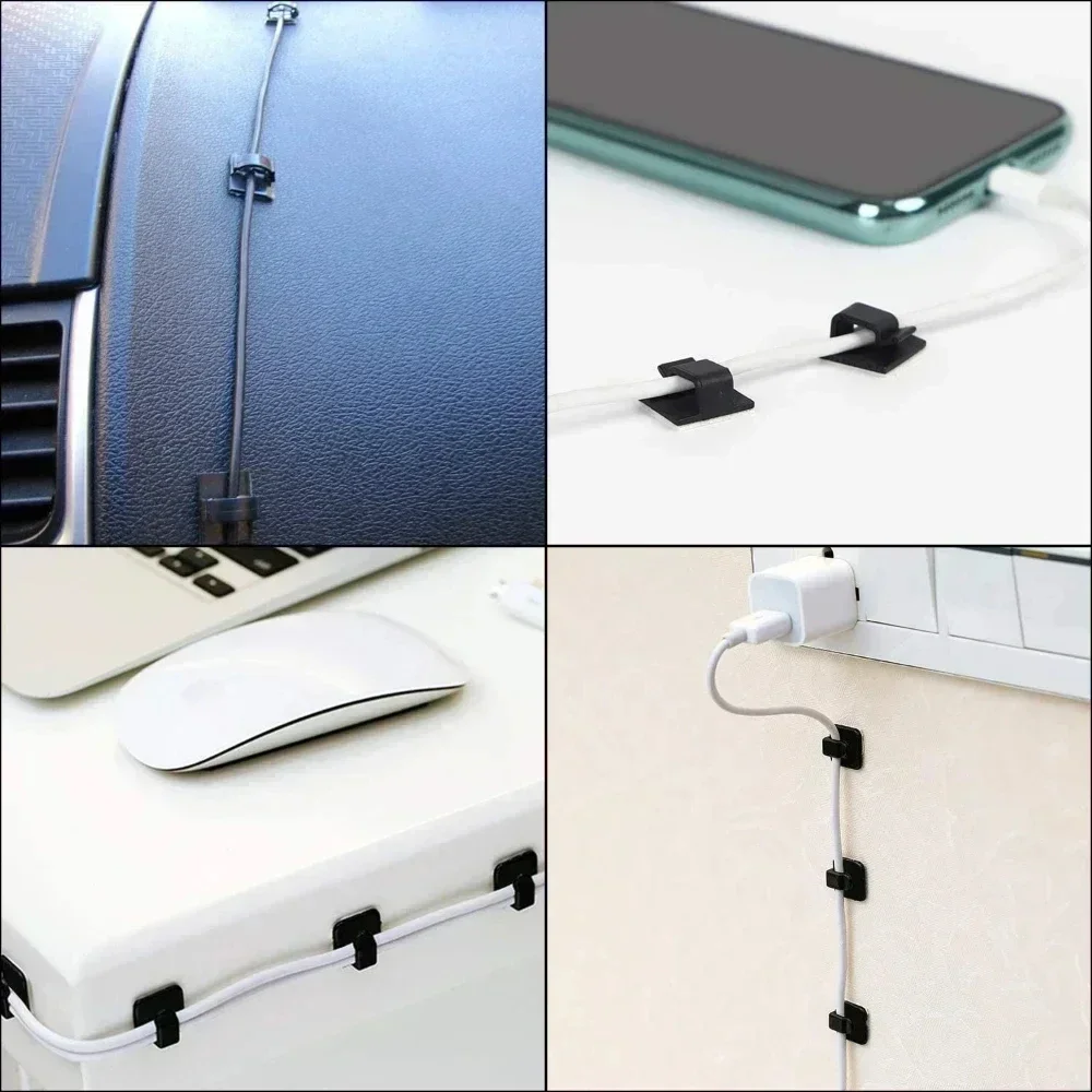 Cable Clearance Traceless Network Cable Routing Cable Manager Car Fixed Buckle Wire Storage No Punching Wall Self-adhesive Use