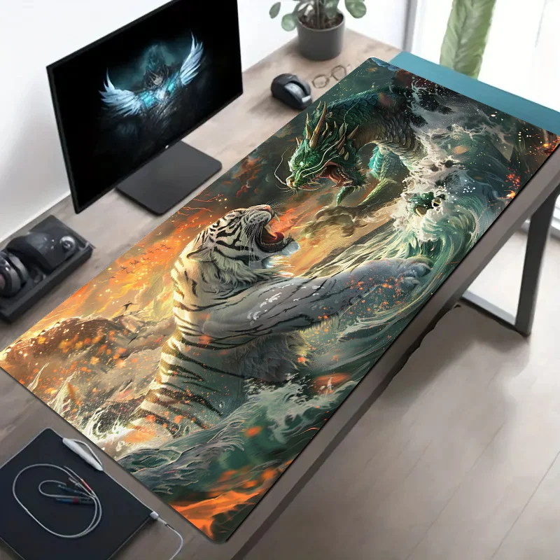 

Durable Gaming Mouse Pad Modern Desk Mat Comfort Cloth Surface Stable Rubber Base for Computer PC Laptop Keyboard Work Desk Prot