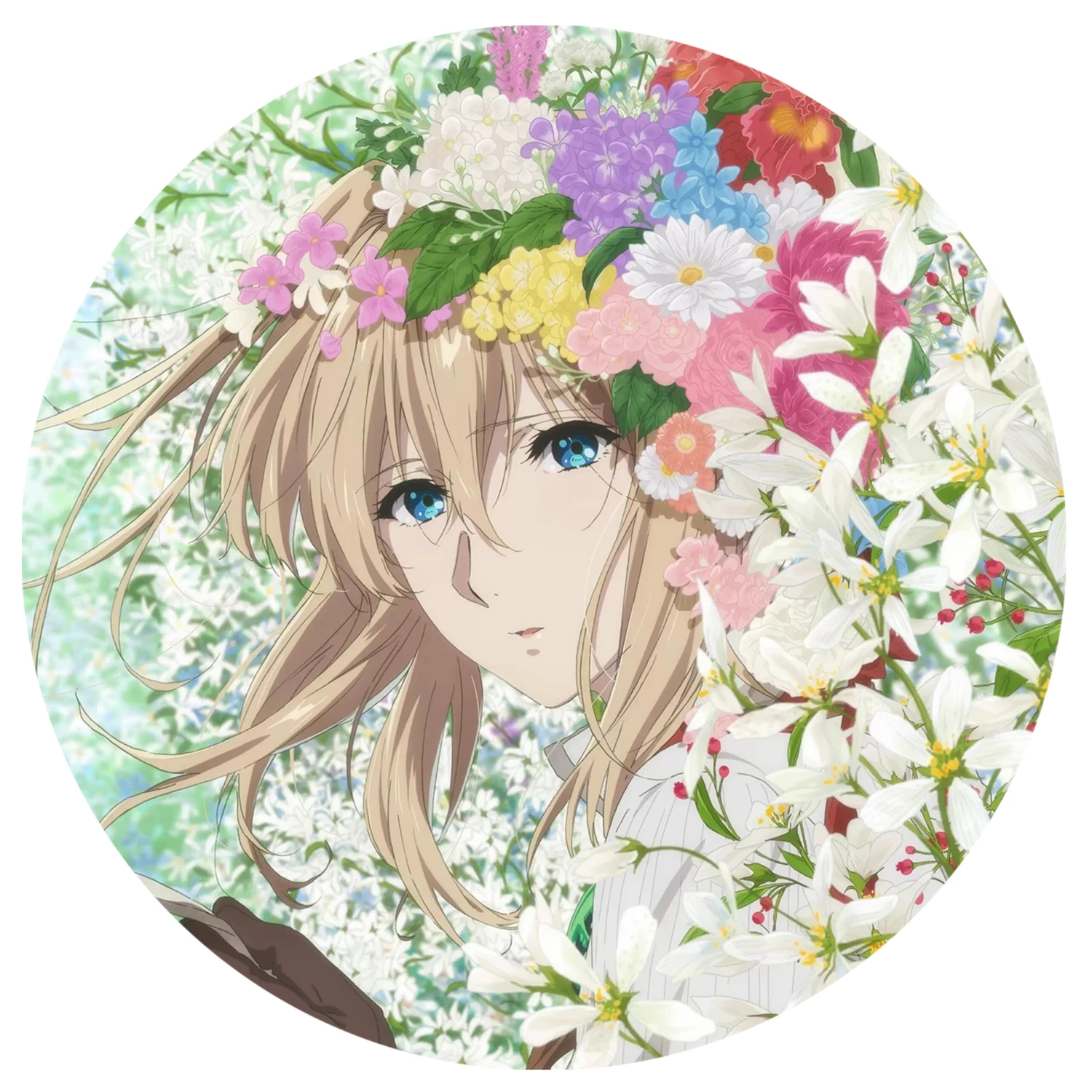 58mm Anime Violet Evergarden Lux Sibyl Claudia Hodgins COSTUME Cosplay Distintivo Spilla SPTE Spilla in banda stagnata ﻿   Prop Gilf