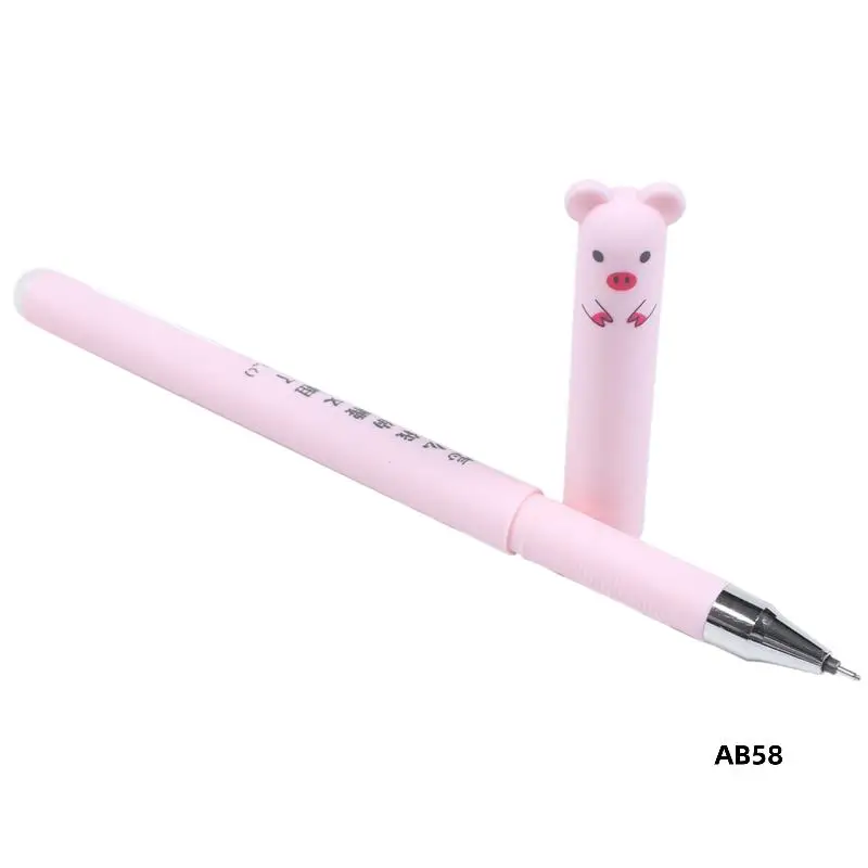 8 Pcs Cute Animal Panda Mouse Erasable Gel Ink Pen 0.35Mm Gel Pen School Office Supply Gift Students Stationery