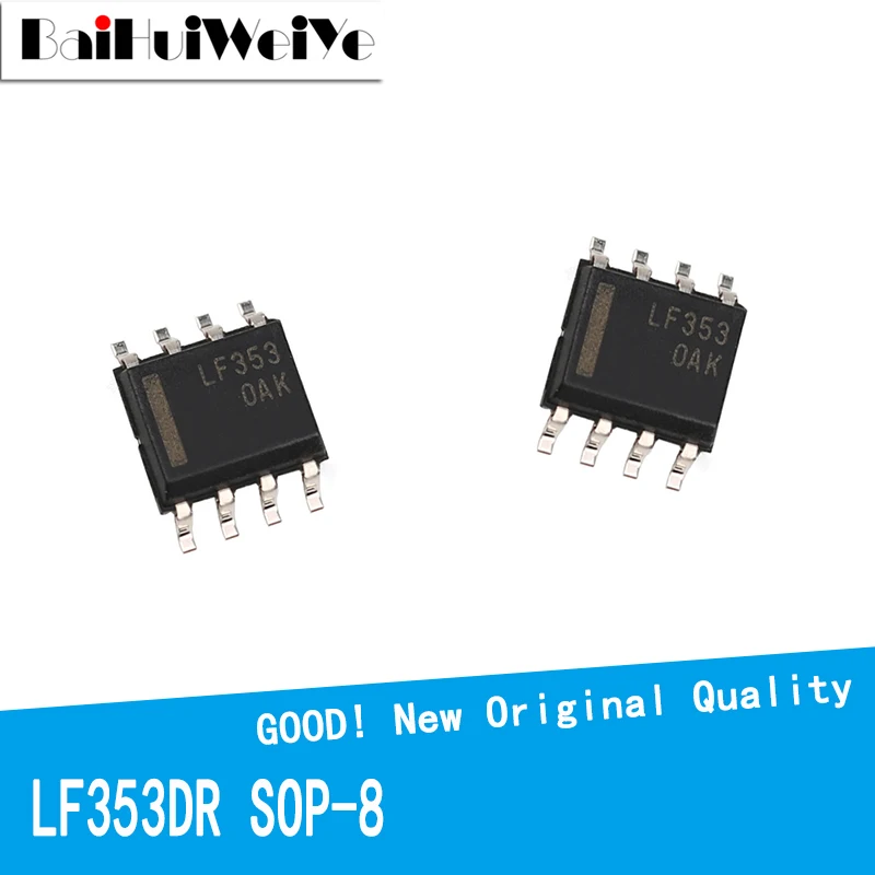 10PCS/LOT LF353DR LF353M LF353 SOP-8 SOP8 SMD Dual Channel Operational Amplifier New Good Quality Chipset