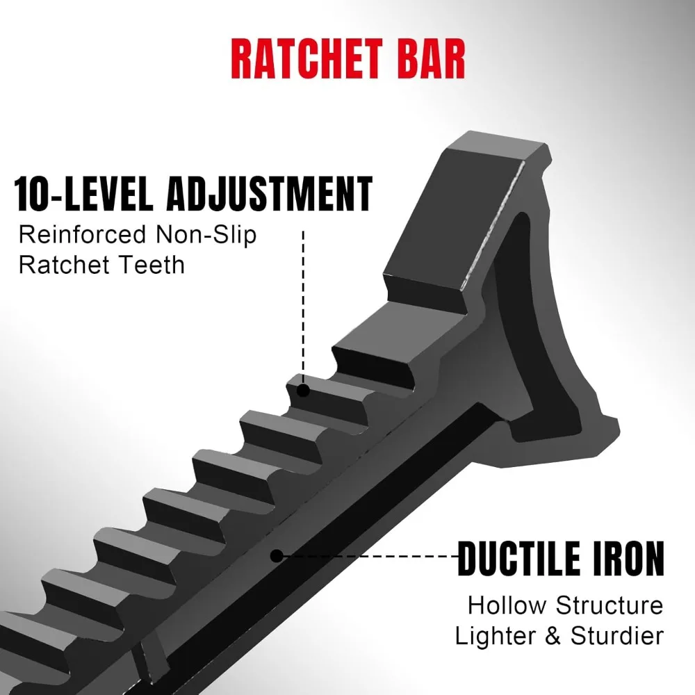 حامل جاك توبين ستيل: سعة 6 طن، أحمر، مجموعة من 2