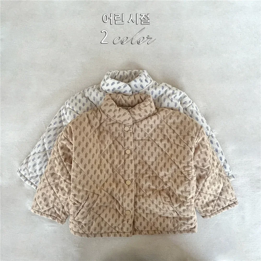 Children Cotton-padded Jacket Light South Korean Children Wear 2023 Winter Boys and Girls Covered with Wheat Cotton Jacket