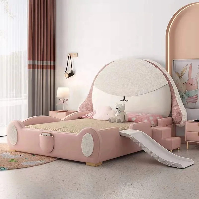 Promoção de fábrica crianças princesa cama de alta qualidade móveis crianças cama estofada para o quarto