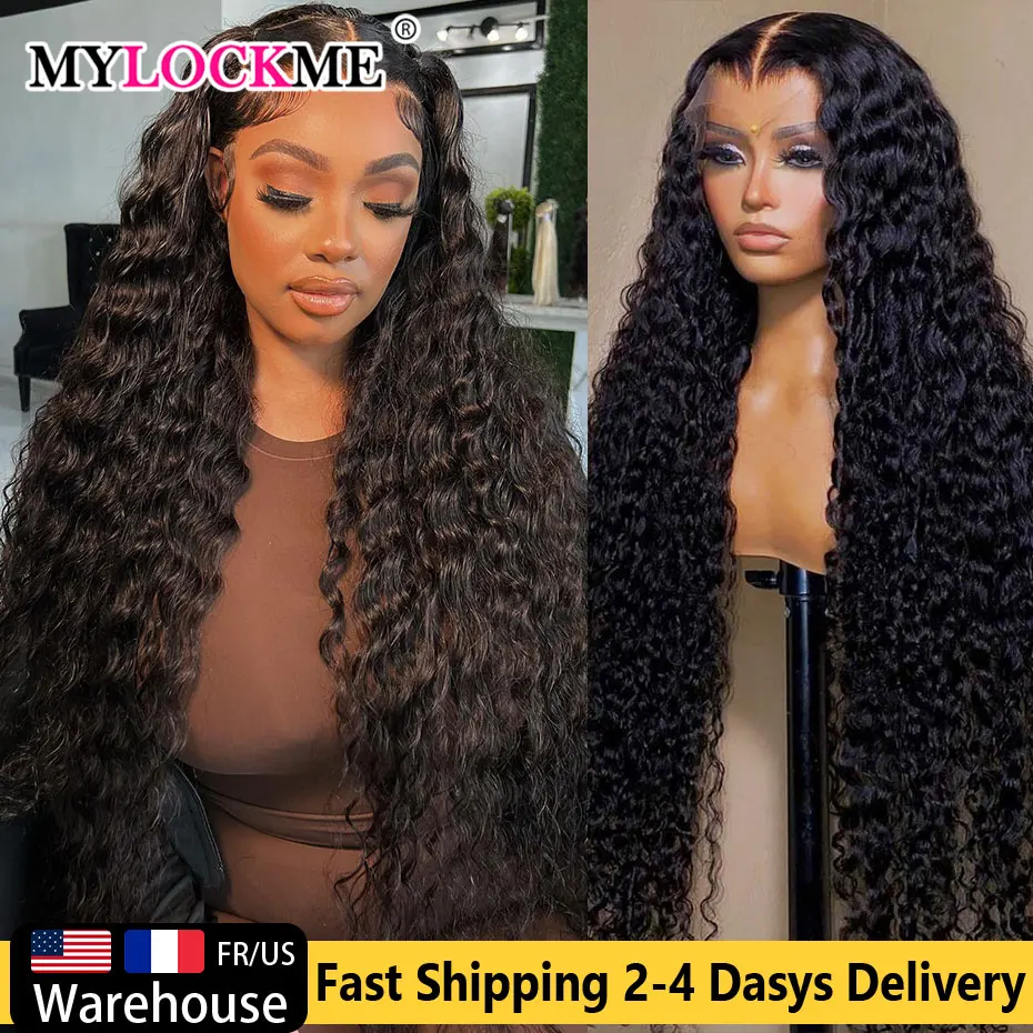 13x6 Deep Wave 30 32Inch Lace Frontal Wig Human Hair 13x4 Pre Plucked Lace Wigs For Women Brazilian Lace Front Wig