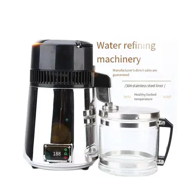 가정용 물 증류기, 304 스테인리스 스틸 증류수 기계 디펜서, 750W 전기 정수기 필터, 4000ml 