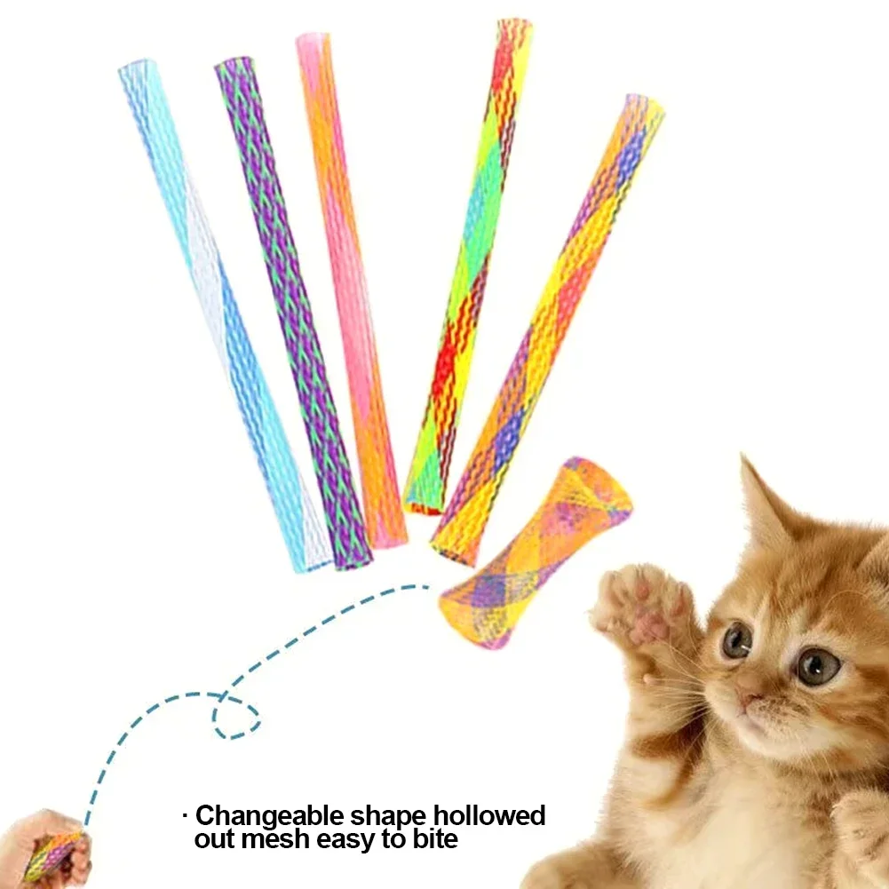 10Pcs Kitten Bounce Spring Toys Freely Foldable Retractable Spiral Rings Interactive Fun Pet Supplies
