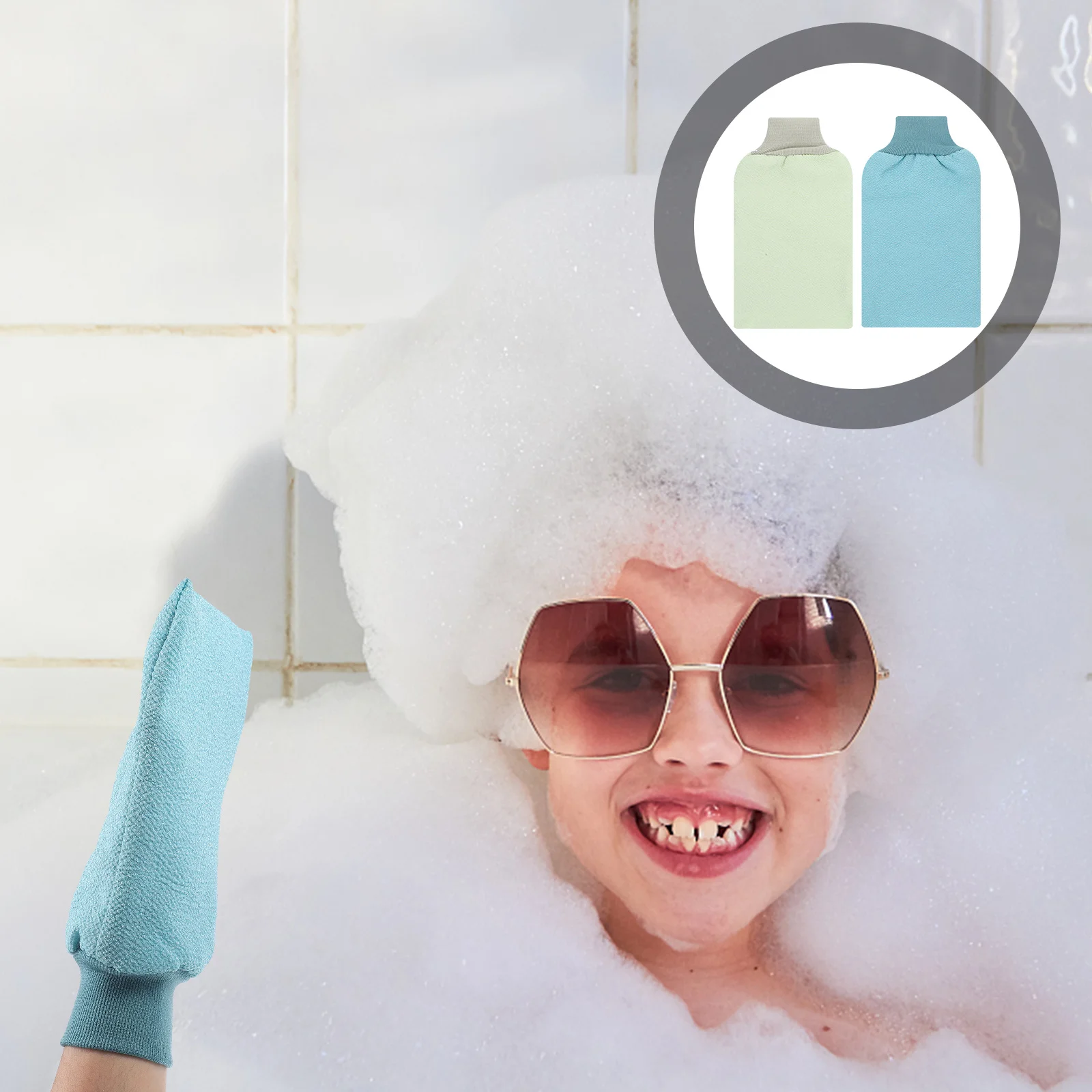 

3pcs Exfoliating Body Scrubbing Gloves For Spa Bath Shower Dead Skin Remover Seamless Design Durable Bathing Gloves Fit All Hand