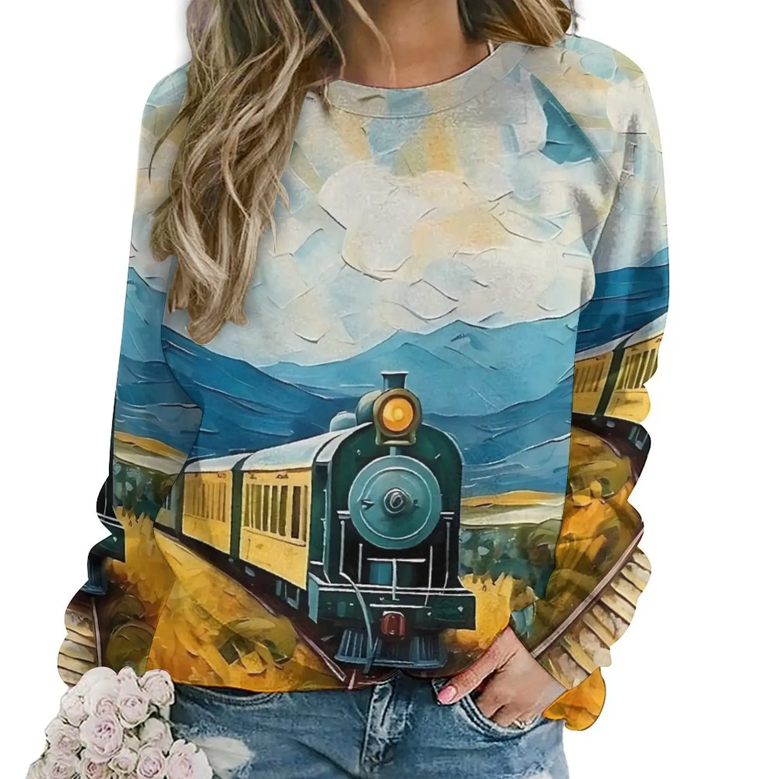 Sudaderas con capucha de arte con pintura de Van Gogh, moda coreana, Sudadera con capucha de gran tamaño para mujer, sudaderas informales con gráfico Kawaii de manga larga