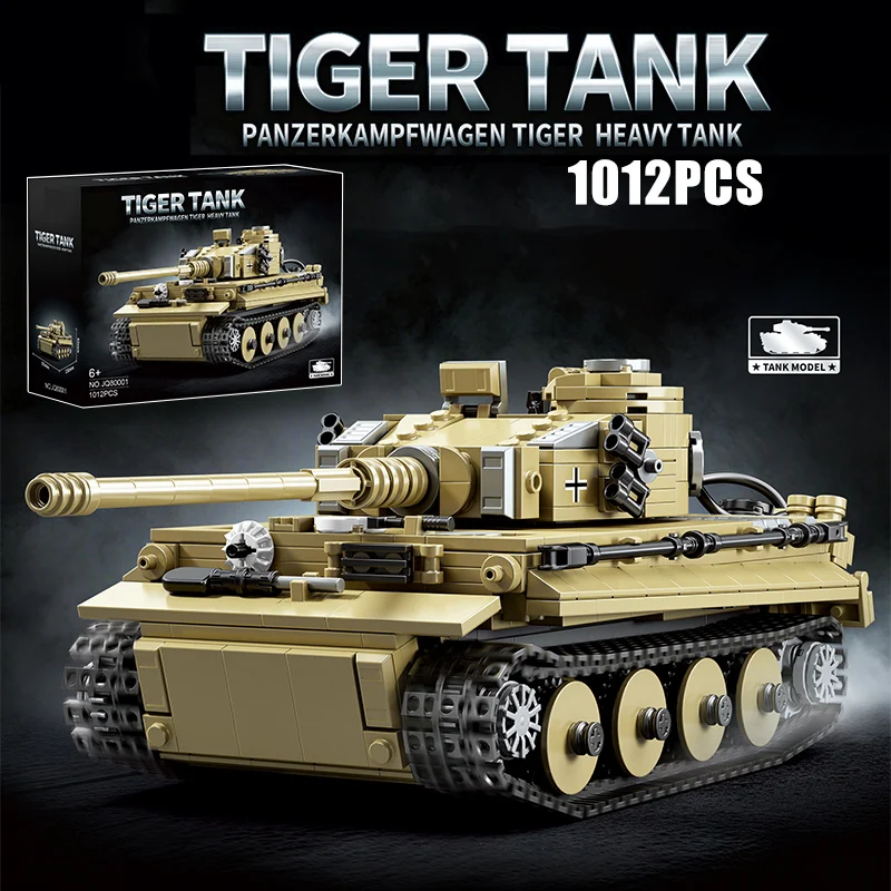Militär WW2 1000 + Stücke Tiger Schwere Tank Modell Bausteine Technische Leopard II Kampfpanzer Ziegel Spielzeug Für Kinder geschenk
