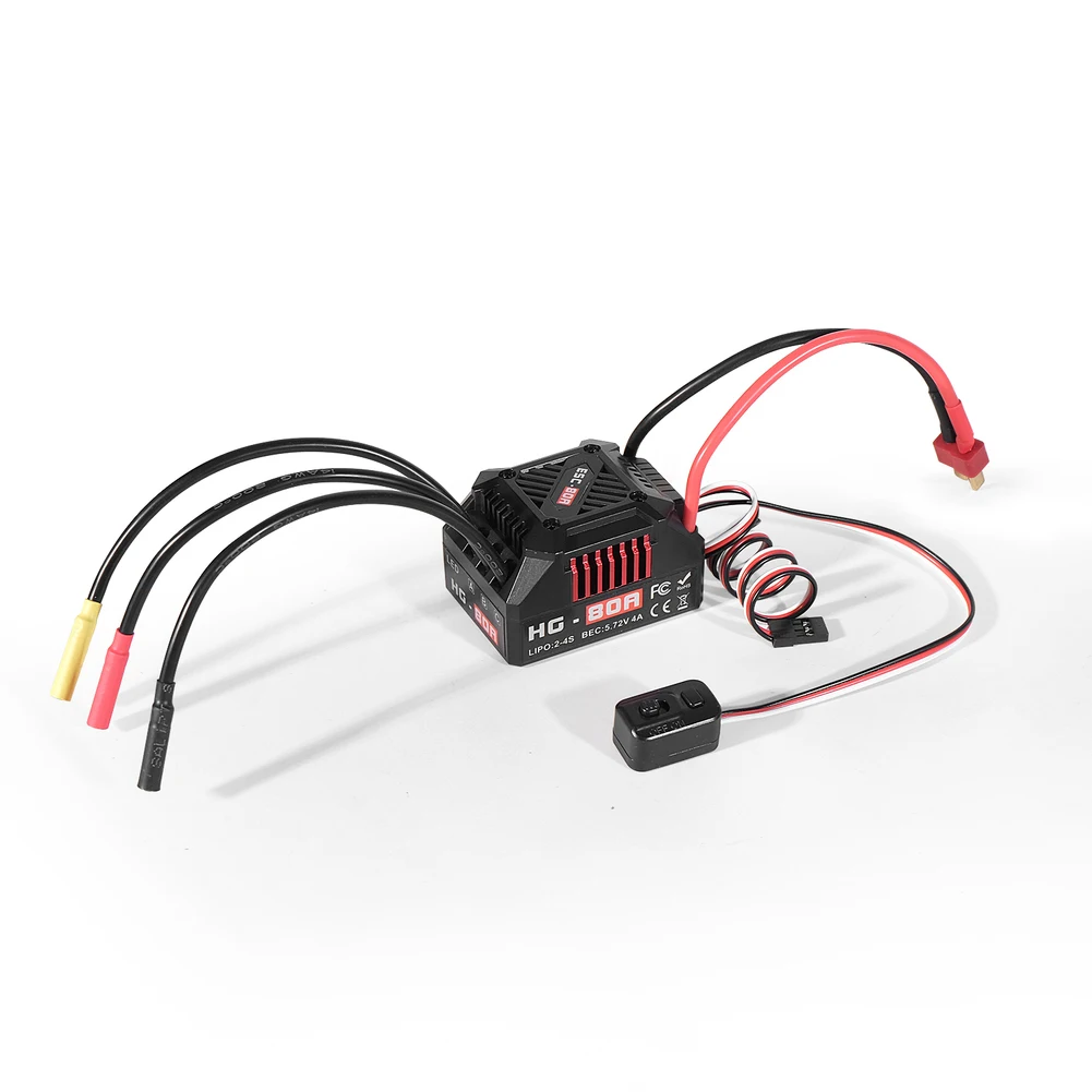 1 Pcs Sensorless Brushless Electric Adjustment For Remote Control Car 80A ESC For 1/10 Scale Remote Control