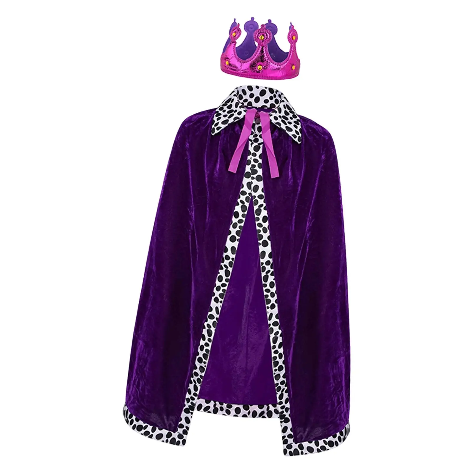 キングケープとクラウンコスチュームアクセサリー ハロウィン用 多機能