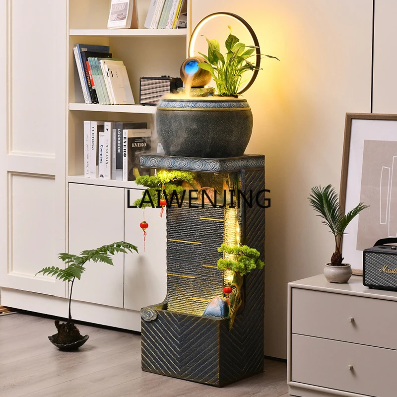 HLZ المناظر الطبيعية المائية لغرفة المعيشة على الطراز الصيني زخرفة المياه المتدفقة أرضية المياه الجنينة مكتب المناظر الطبيعية