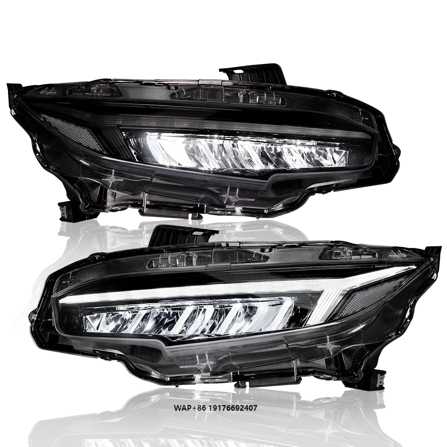 2016-2020 for Sedan Hatchback Full LED Headlights 12V 8000 Lumens Sequential Turning Signal Plug Play DRL 6000K Color