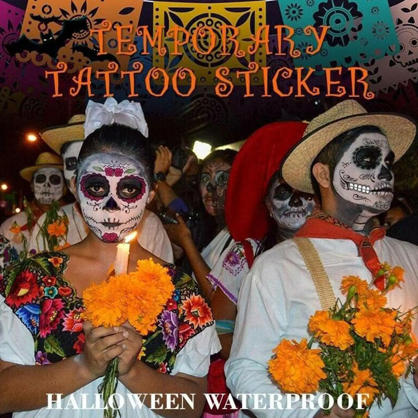 Halloween Theme Face Jewels Rhinestones Temporary Crystal Stickers Face Gems Self- Adhesive Glitter Jewel Tattoo Sticker Makeup