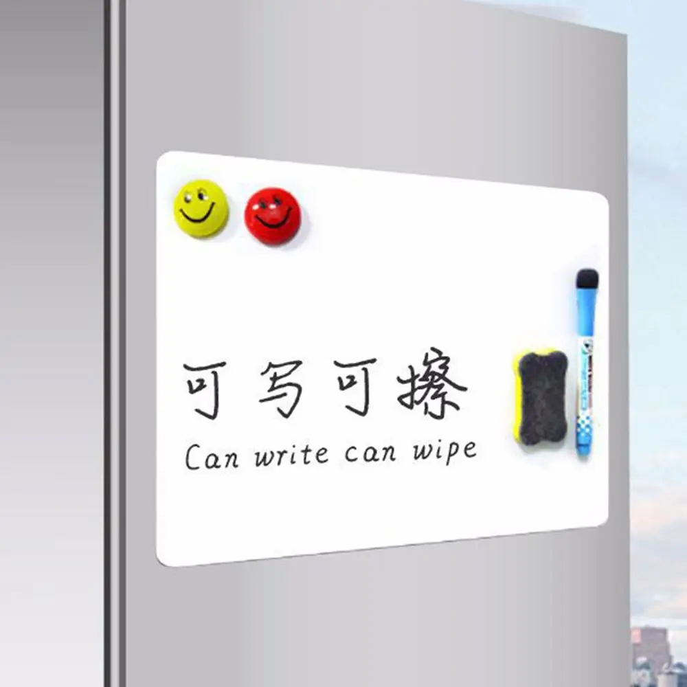 A5 Size Magnetic Whiteboard Fridge Dry Erase White Board Refrigerator Magnet Note Flexible Remind Message Boards