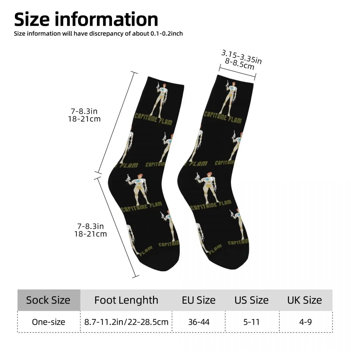 Autumn Winter Hip-hop Men\'s Women\'s Captain Future Socks Breathable Crew Socks