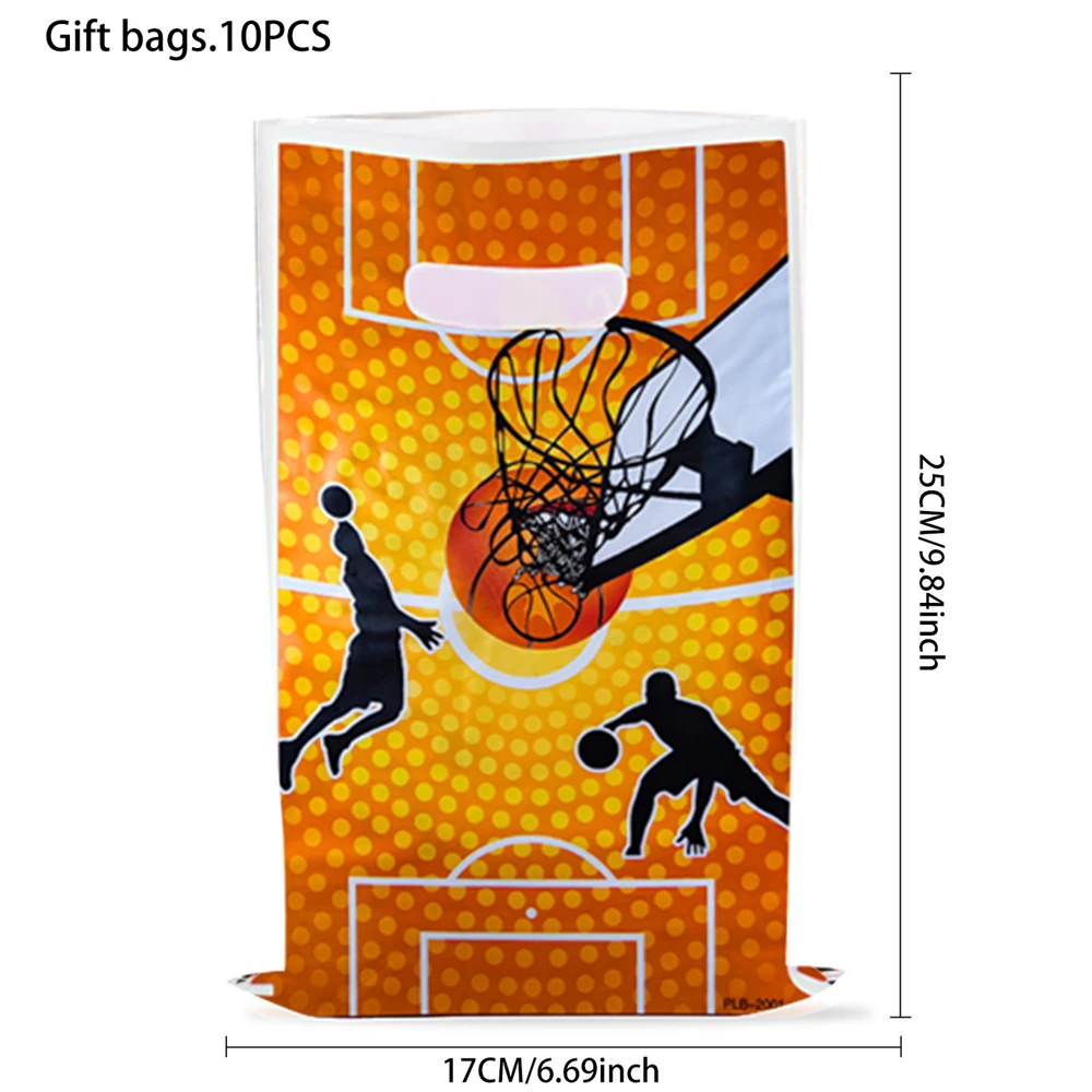 Basketball Theme 10pcs/lot Kids Boys Favors Happy Birthday Party Gifts Surprise Candy Bags Decorations Loot Bags