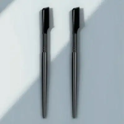 2Pcs Eyelash Eyebrow Comb Dense Teeth Steel Needle Practical Eyebrow Separator Grooming Tool Portable Lash Shaping Makeup