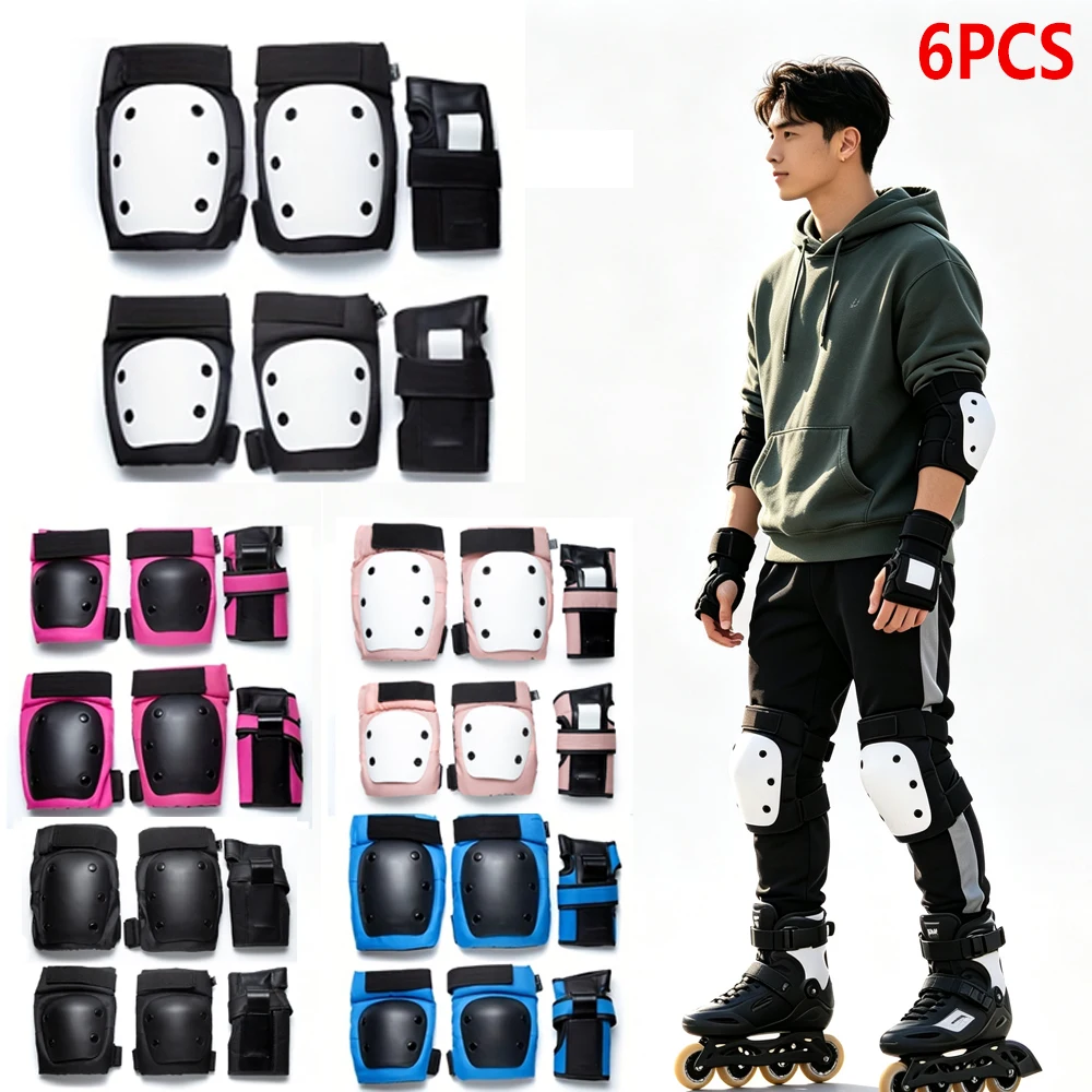 BOTQTOW 3-In-1 Knee Pads, Elbow Pads & Wrist Set for Skateboarding, Roller Skating, Cycling, Inline Skating ﻿