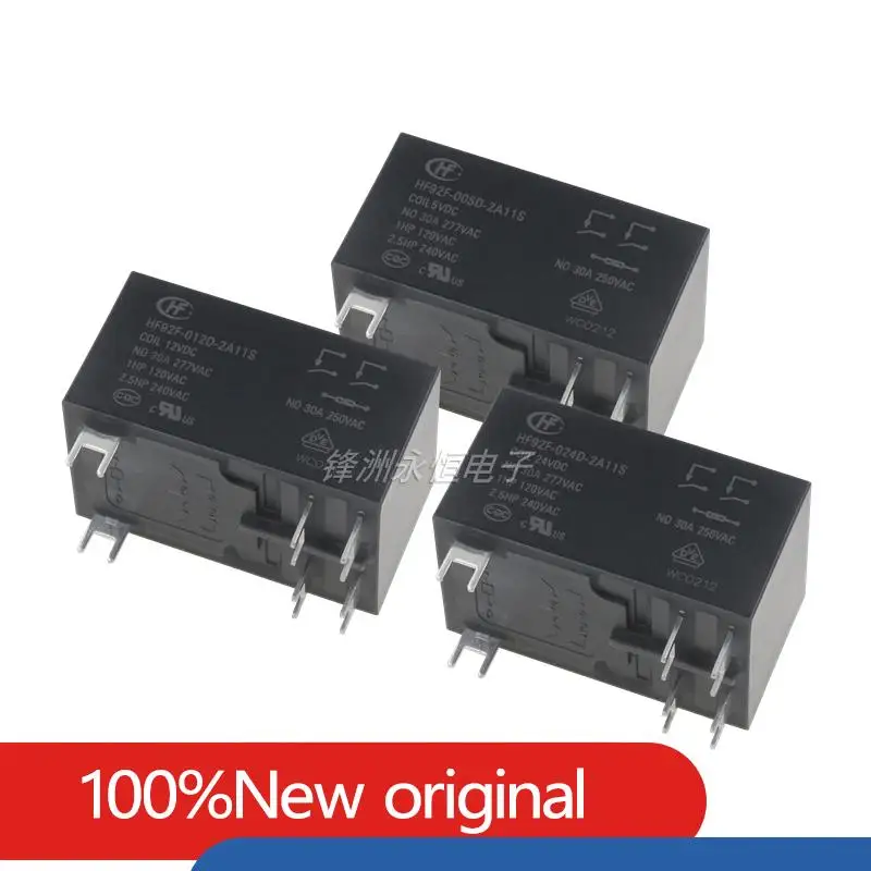 

100% Original Power HF92F-005D-2A11S HF92F-012D-2A11S HF92F-024D-2A11S 5V 12V 24V 30A 250VAC 6PIN General Purpose Relay