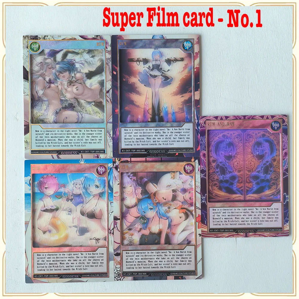 

Anime Goddess Story DIY ACG Boy Game Toys Collectible Card Birthday Gift Board Film Card Rem Tokisaki Kurumi Kafka 25PC/Set