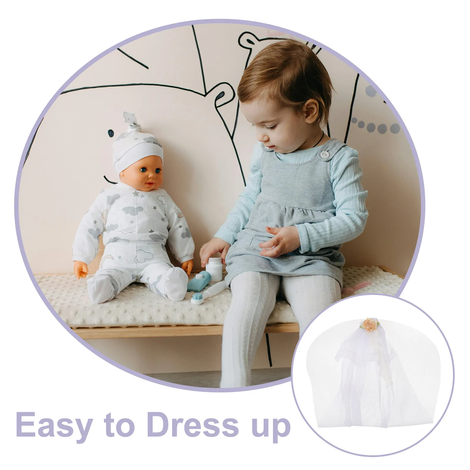 2 個ミニベール花嫁ベール結婚式のヘアアクセサリーブライダルヘッドピースガーゼベールガールギフト花嫁ベールドレス衣装