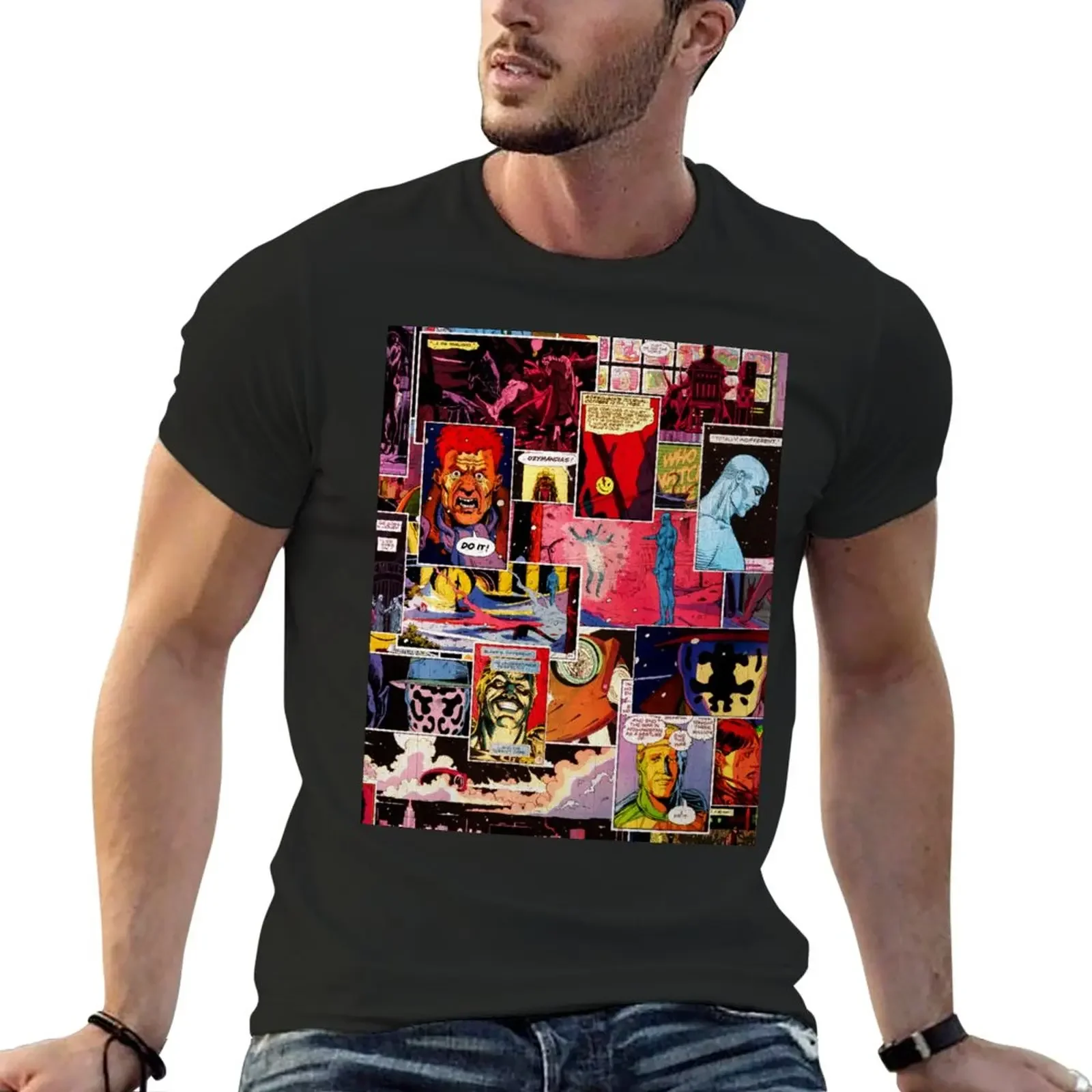 New Watchmen Panel Collage T-Shirt Short sleeve tee Aesthetic clothing cute tops sublime t shirt mens white t shirts