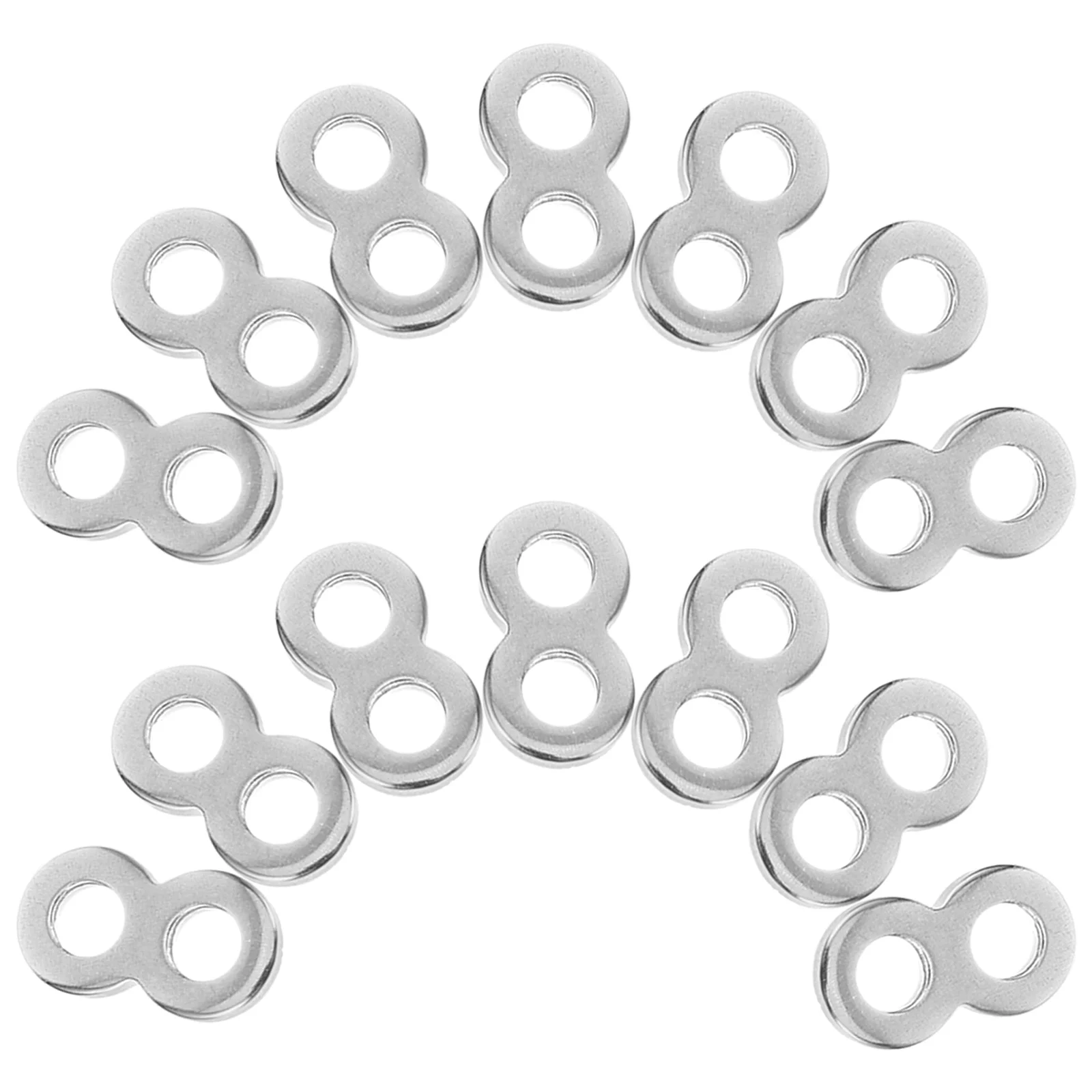 

20 pcs 8 Shaped Fastener Stainless Steel Figure Buckle Connector Tabletop Desktop Practical Lightweight Storage Useful