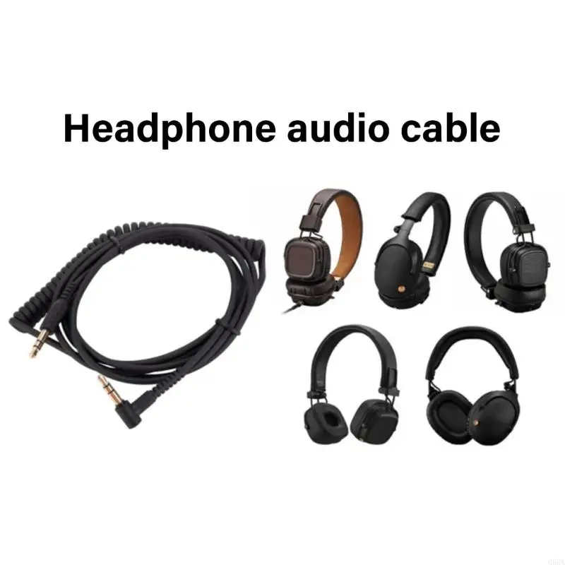 モニターの耐久性オーディオケーブルMajor2 Major3 Major3 Major4 Earphone 3.5mmコードもつれの設計金属L字型コネクタ