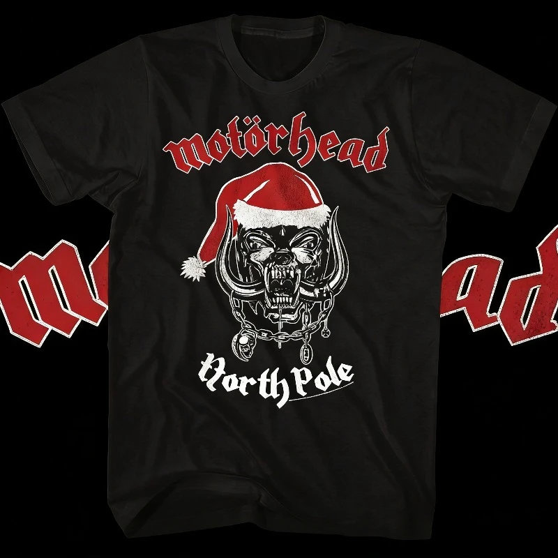 

2025 Summer Motorhead Motorhead Born Lose Band Graphic Print Men's Short Sleeved 100% Pure Cotton Printed T-shirt Casual Loose