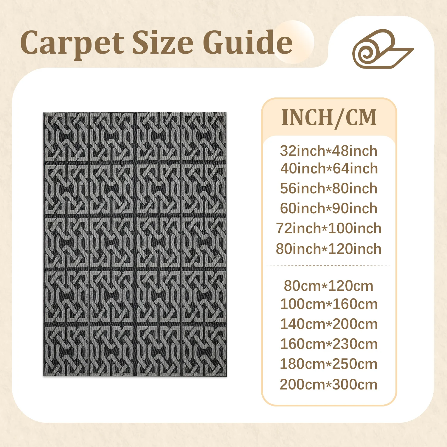 Large Indoor Area Rug Soft Velvet Low Pile with Non-slip Dotted Backing, Machine Washable Dark Geometric Celtic Knot Pattern Rug for Living Room, Bedroom, Entryway Modern Home Floor Decor