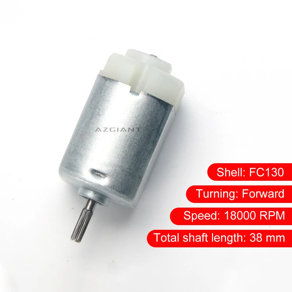 FC130 DC Motor 18000 RPM 38mm DIY Repair Engine For Car Replacement Power OEM Accesseries Forward Rotation Toy High Quality