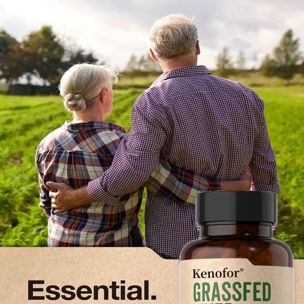 Grass-Fed Beef Liver - Natural Vitamin and Mineral Supplement Helps Maintain Daily Energy, Mood, Metabolism and Methylation