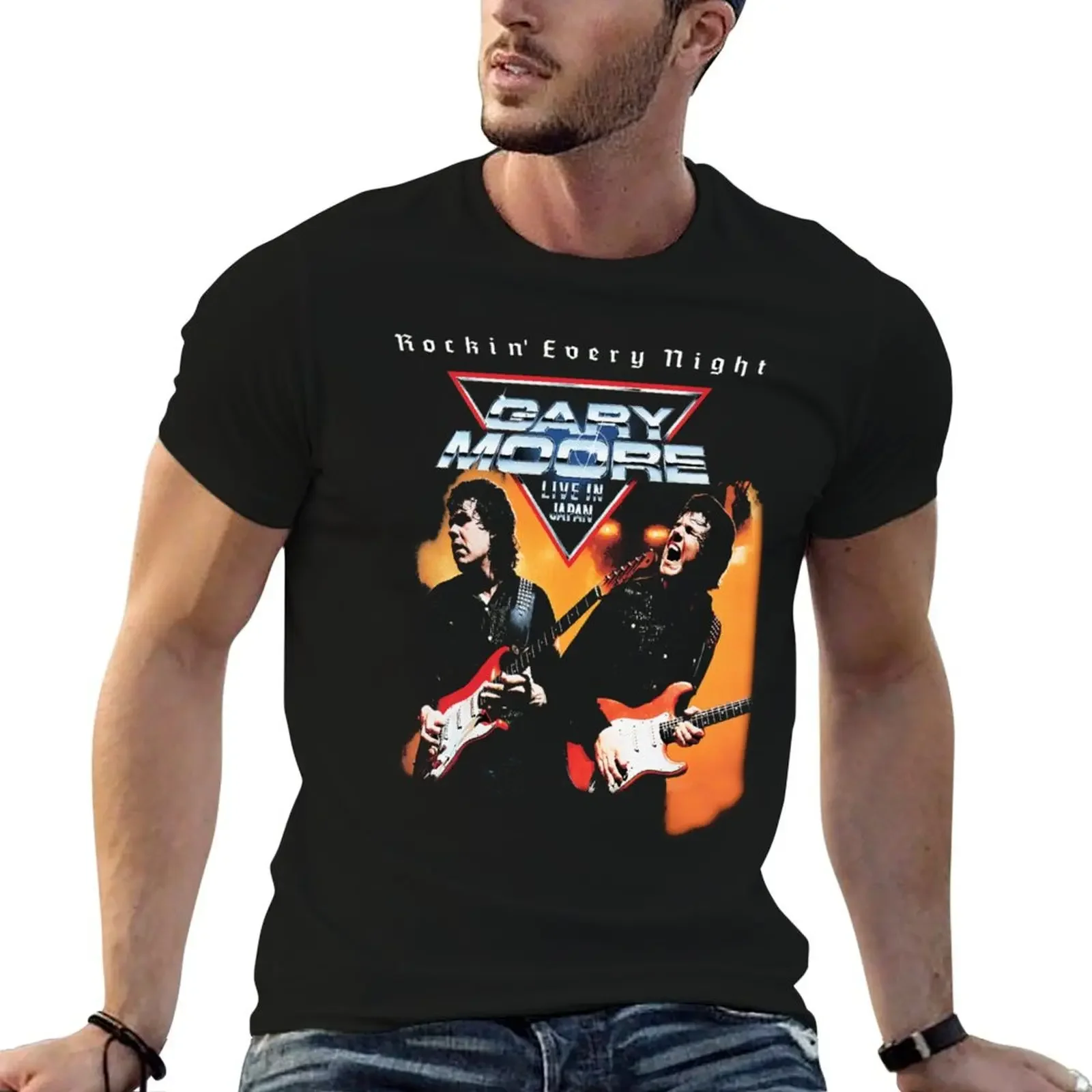 

GARY MOORE T-Shirt street wear customizeds boys animal print Anime t-shirt men t shirts