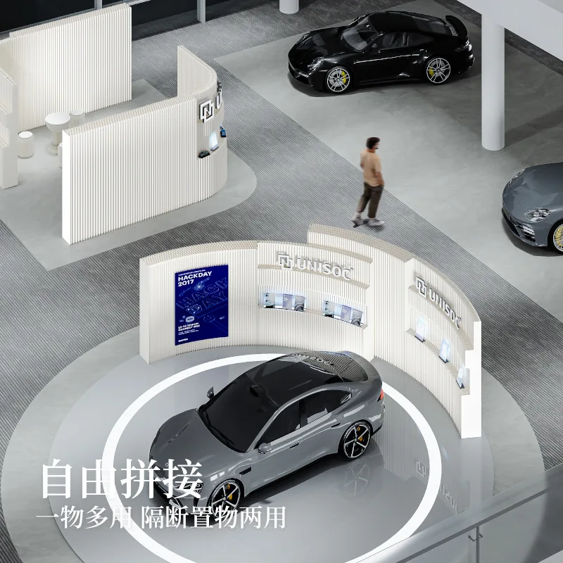 Screen partition ladder storage booth exhibition hall entrance paper wall baffle background wall partition display wall