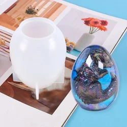 3D Egg Candle Silicone Mold DIY Chocolate Cake Mold Craft Baking Tool Easter Egg Resin Candle Mold Home Decoration