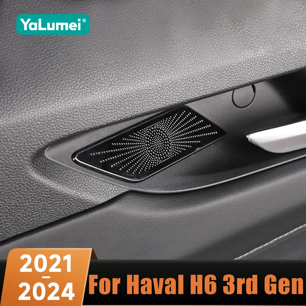 Für Haval H6 3. Generation GT 2021 2022 2023 2024 HEV PHEV Edelstahl Auto-Hecktürgriff Audio-Horn Motorhaube Lautsprecher Schutzabdeckung Zierleiste