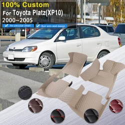 Car Mats Floor For Toyota Platz Yaris Echo XP10 2000~2005 Sedan Waterproof Pa Car Carpet Floor Mat Tapis De Sol Car Accessories