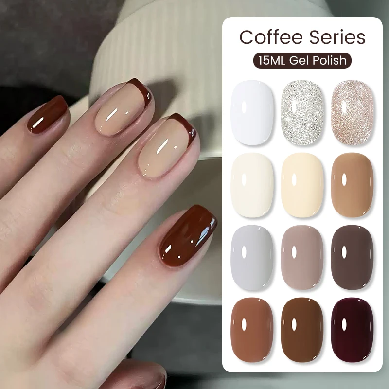 UR SUGAR 15ml 60colors Cofee Series Browny Gel Nail Polish Gentle Bright Manicure Semi Permanent Soak Off UV Nail Art Gel