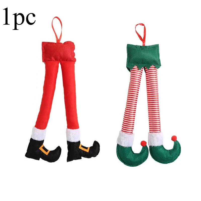 

1 шт., рождественские ножки эльфа, ножки Санта-Клауса, рождественские ножки автомобиля, подвеска, рождественские украшения, рождественские украшения