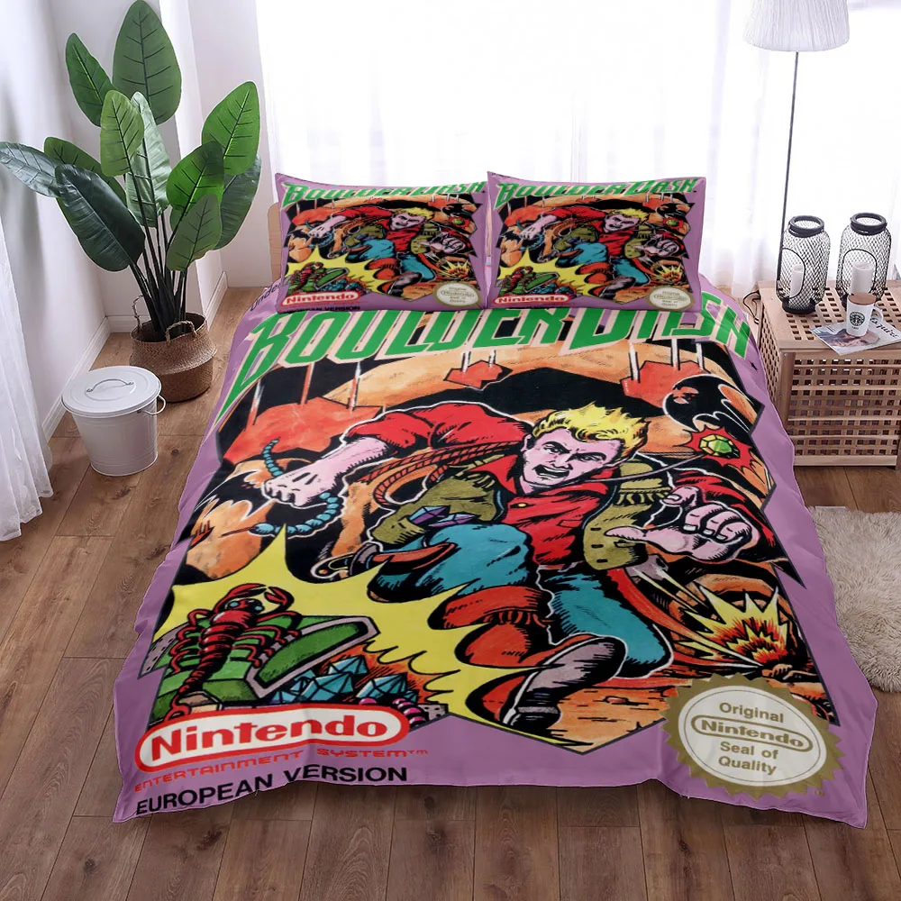 Boulder Dash Switch Duvet Cover Set King Queen Double Full Twin Single Size Bed Linen Set